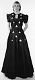 Evening dress, House of Lanvin (French, founded 1889), silk, mother-of-pearl, beads, French
